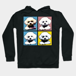 Pop Retro Bichon Frisé Art Painting - Cute Puppy Hoodie